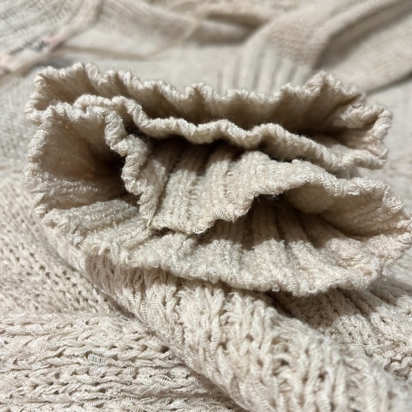 Triple Five Soul Long Cream/Beige Airy Cardigan size L - Picture 10 of 12